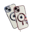 Suitable for iphone 17 electroplated magnetic cd texture lens film 16 phone case apple 15 magnetic full coverage protective case 14