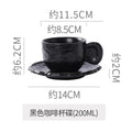 Coffee cup and saucer-black
