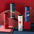 Chinese style national trend 304 smart cup wholesale double layer vacuum thermos cup student creative gift water cup logo