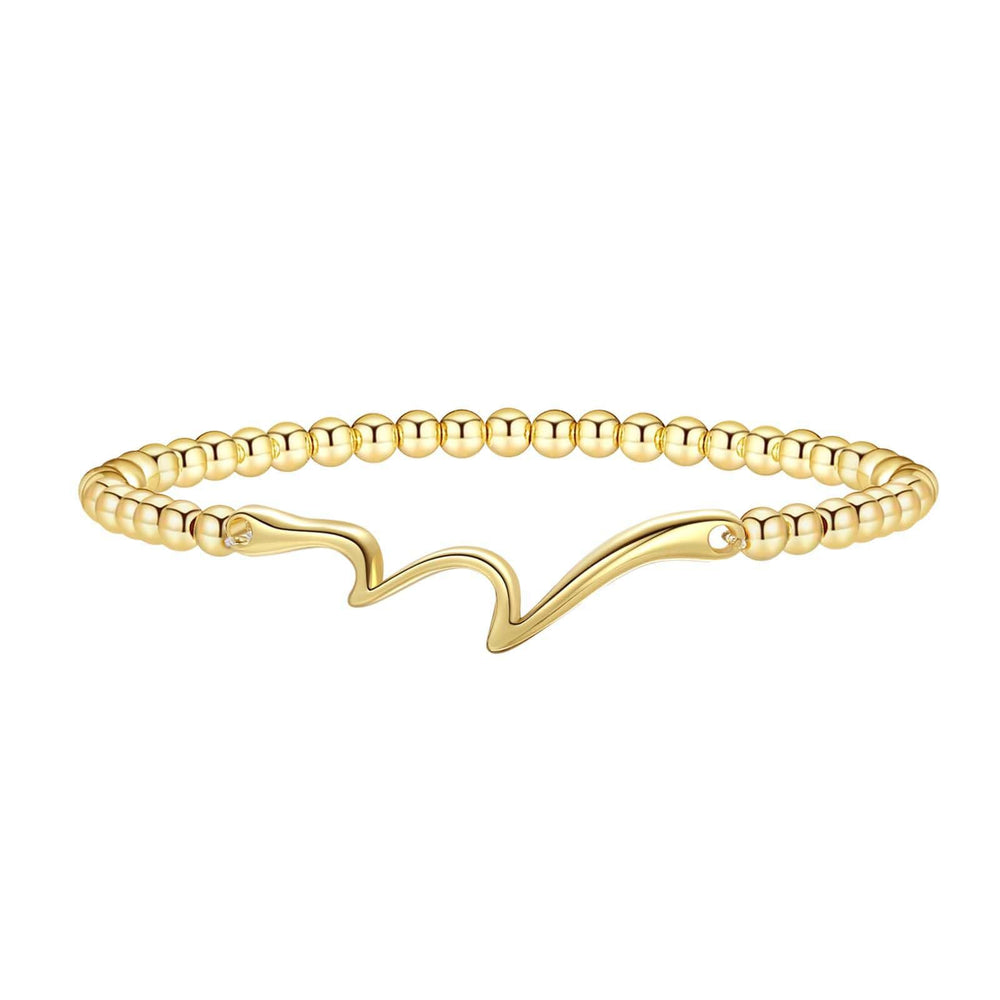 best-selling new product concentric knot wave gold beads beaded bracelet geometric square ring heart fashion bracelet