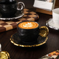 British classy sense ins ceramic relief cup and saucer niche style ceramic latte exquisite afternoon tea milk coffee cup and saucer