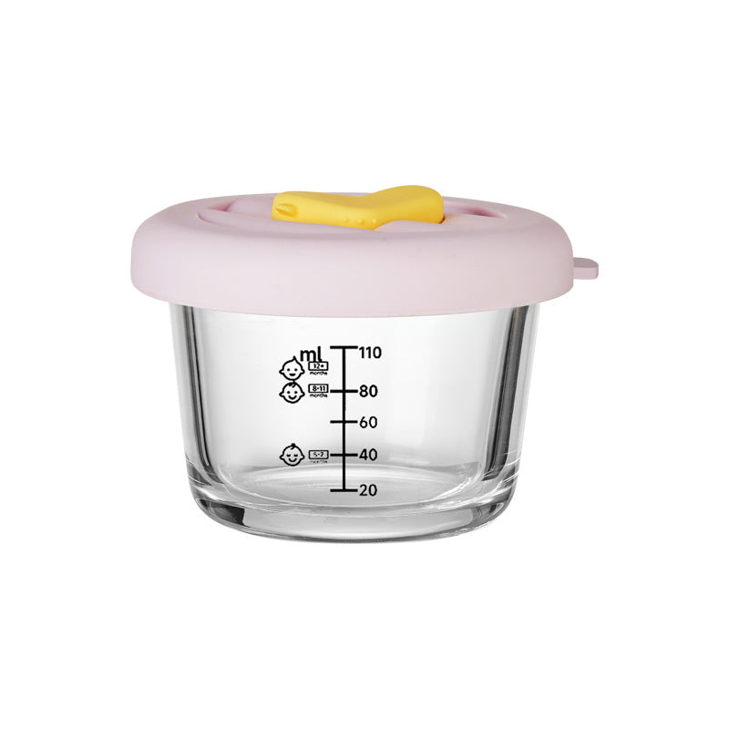 Baby complementary food box with lid sealed complementary food bowl newborn baby glass fresh-keeping box frozen box sealed storage box