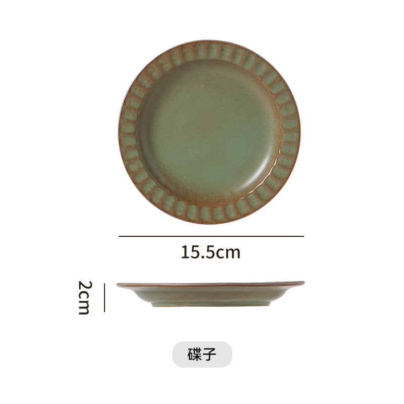 Japanese retro exquisite afternoon tea latte art striped coffee cup and saucer ceramic set - perfect for office milk and breakfast