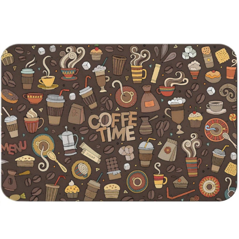 Kitchen drain mat diatom mud tableware drying mat countertop bar water-absorbent heat-insulating table mat coffee machine non-slip mat
