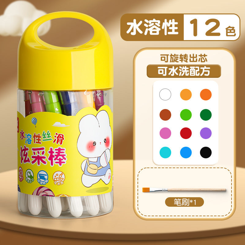 Washable, silky-smooth, spinning crayons for kids - mess-free, non-toxic, perfect for preschool art projects, complete set, non-stick, safe for infants and toddlers
