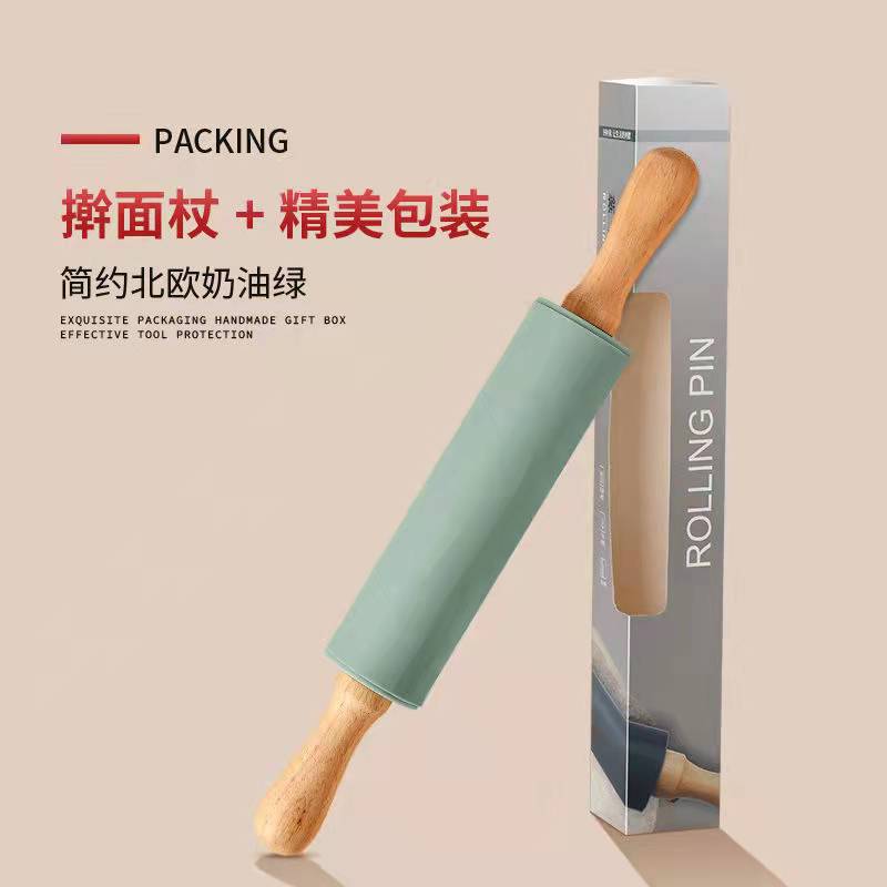 Cross-border silicone pad kneading pad household thickened and panel chopping board plastic food grade baking rolling pin and noodles