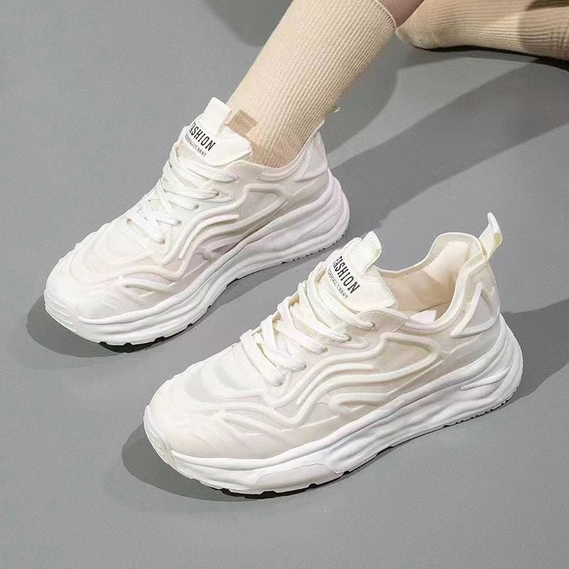 2024 four-season breathable mesh dad shoes Korean version of women's versatile sports and leisure shoes non-slip soft sole women's tide