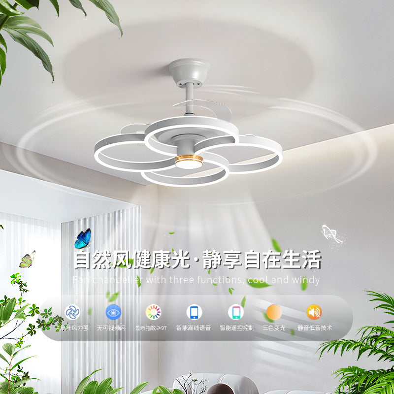 2024 Modern Simple Atmosphere Light Luxury Modern Living Room Fan Light Guangdong Zhongshan Lighting New Living Room Main Light