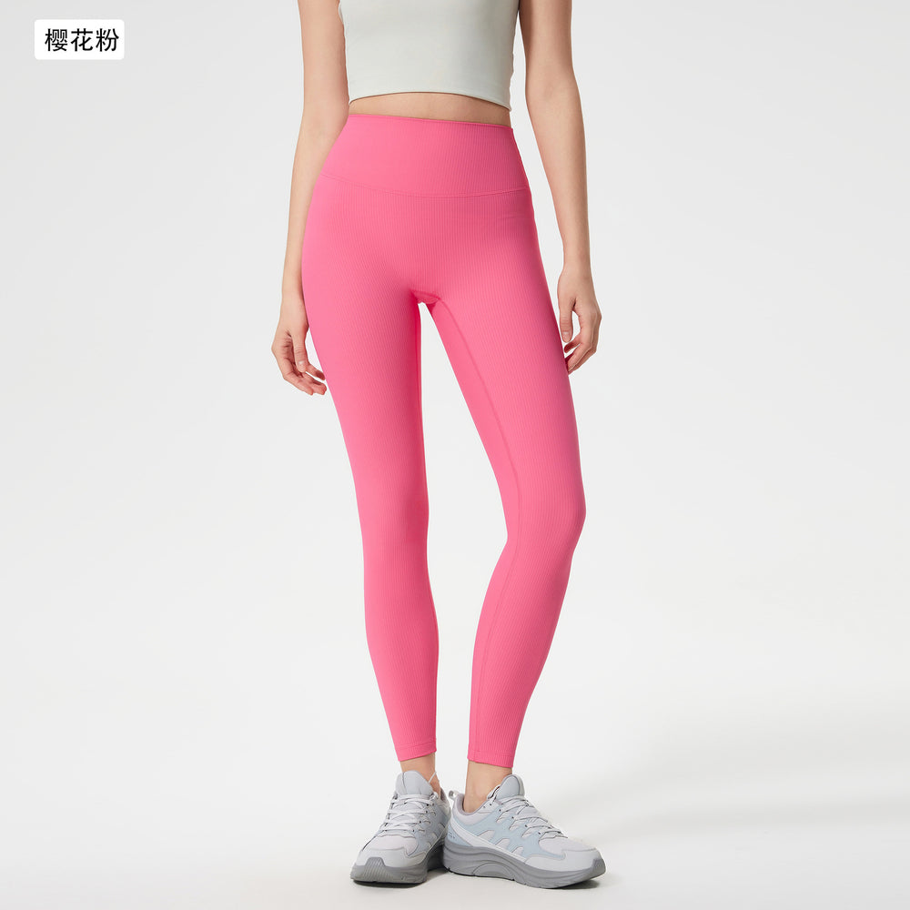Naked slimming shaping with breast pad sports vest women's no embarrassment line high waist hip lifting fitness yoga pants suit