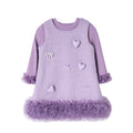 Girls' dress  autumn new collection: chanel-inspired outfit, korean style heart print tank dress, first birthday fairy princess dress