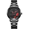 New arrival cool sports car wheel hub watch inner ring can rotate men's wheel style quartz watch fashiontrendy men's watch