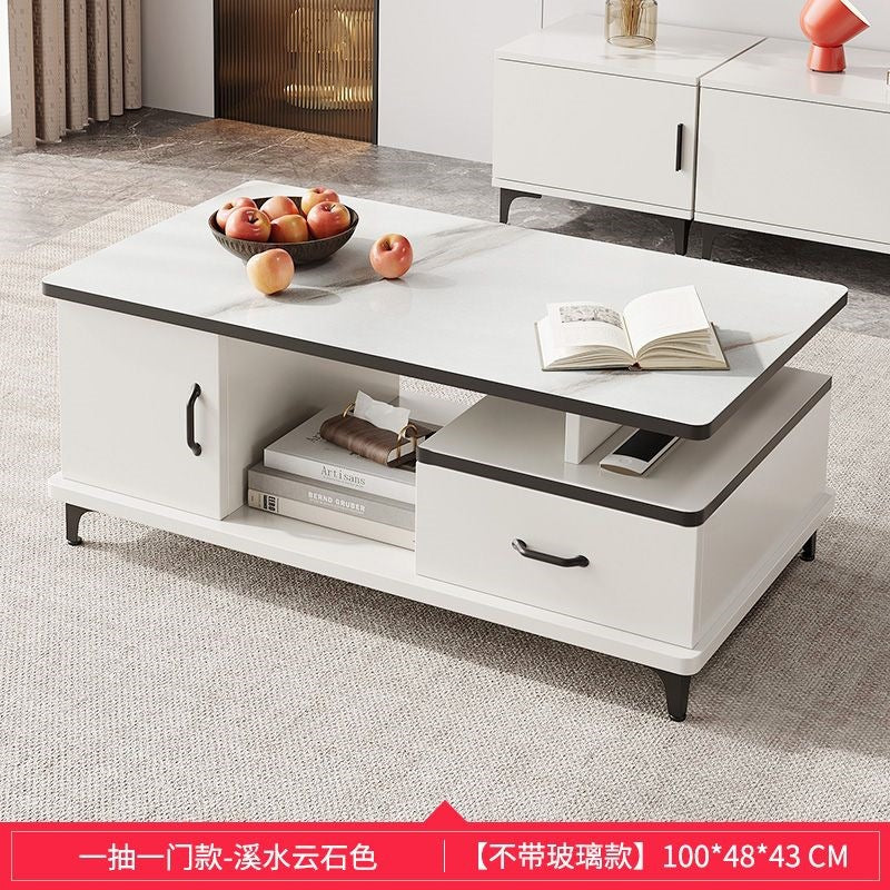 Coffee table for home living room tv cabinet light luxury minimalist modern small apartment tea table european style tempered glass table