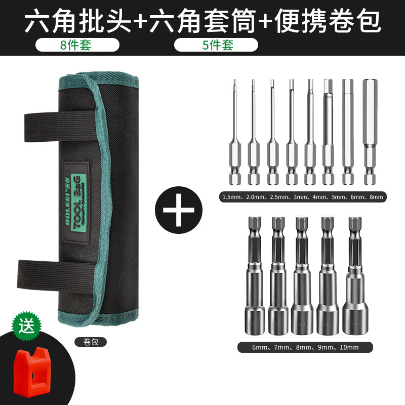 Roller Tool Bag Batch Electrician Small Portable Wear-resistant Fanny Pack Wear-resistant Storage Bag Multifunctional Portable Roll Bag