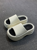 Thick sole slippers women's summer 2024new arrival stepping on shit outwear summer cool slippers fashion outing popular high heels women's shoes