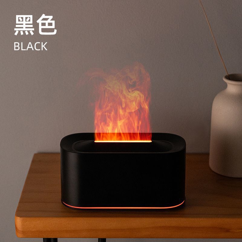Usb simulated flame lamp small aromatherapy humidifier bedroom home office desk ambient light mini desktop