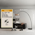 Brown italian light luxury high-end fishing lamp living room sofa high-looking floor lamp decoration atmosphere bedroom reading
