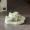 Campus style sneakers for women 2026new arrivalniche style designpreppy styleeasiest for matchthick sole color matchingk-stylecasualwhite shoes