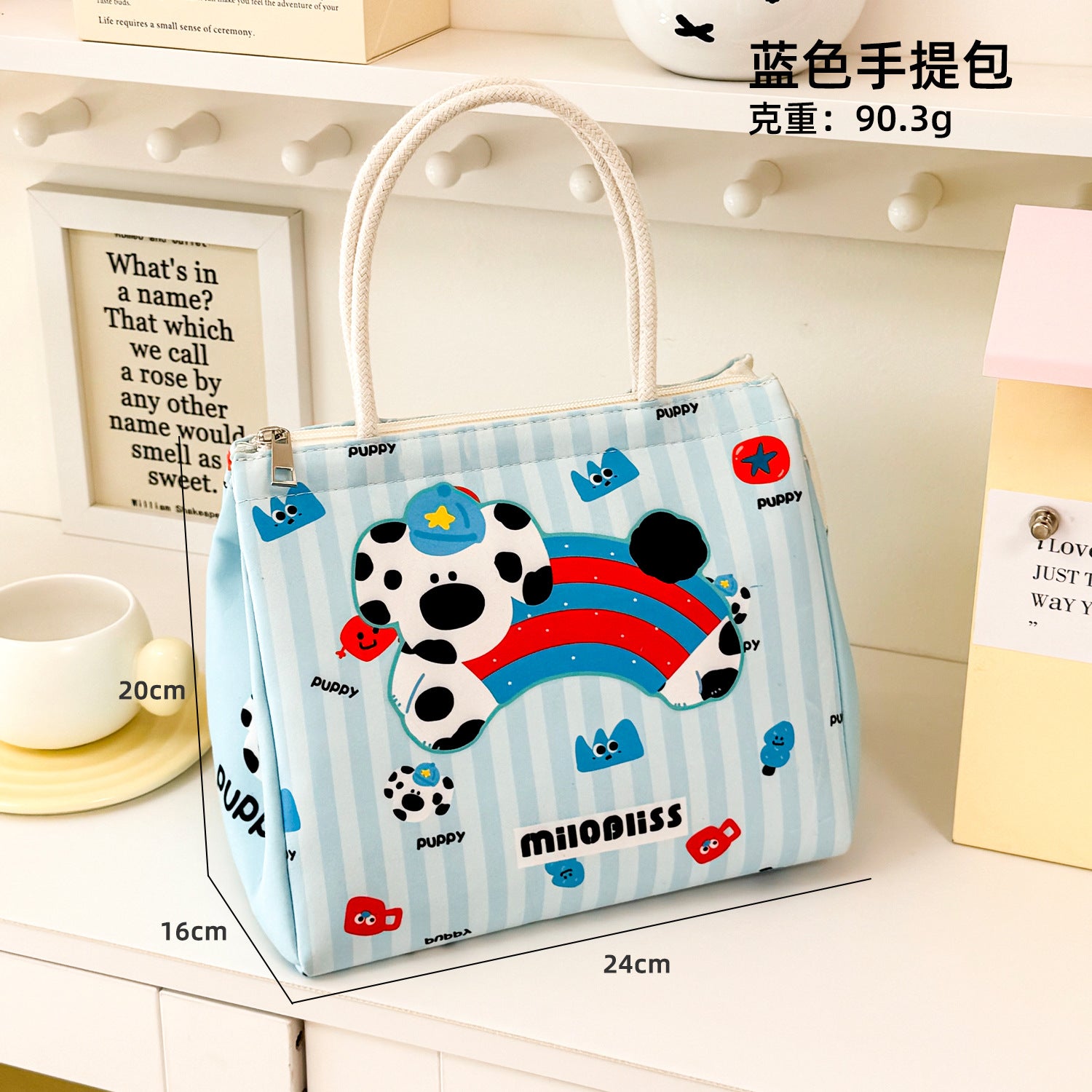 High-value cute lunch box bag Office workers and students carry aluminum foil thermal insulation lunch box bag Portable large-capacity portable bag