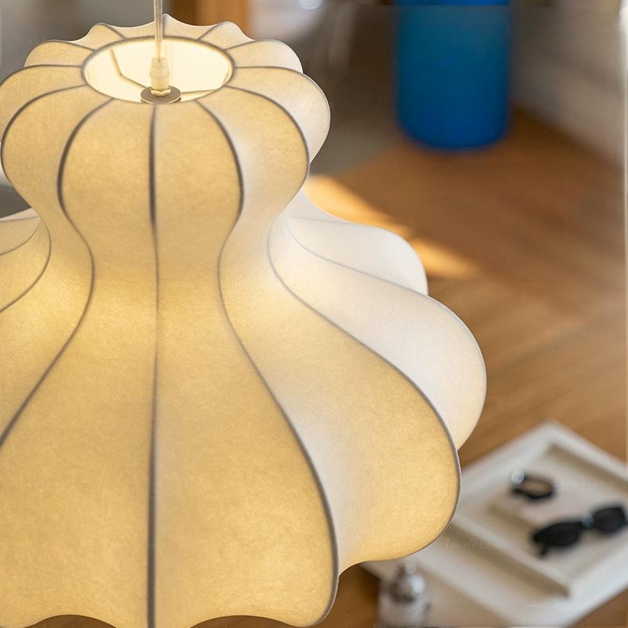 Wabi Silent Wind Silk Chandelier Japanese Living Room Chandelier Bedroom Light Retro Zen Creative Homestay Light