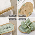 Slippers fairy style one-piece outwear women's summer 2024 summernew arrival pearl sandals classy french sandals and slippers