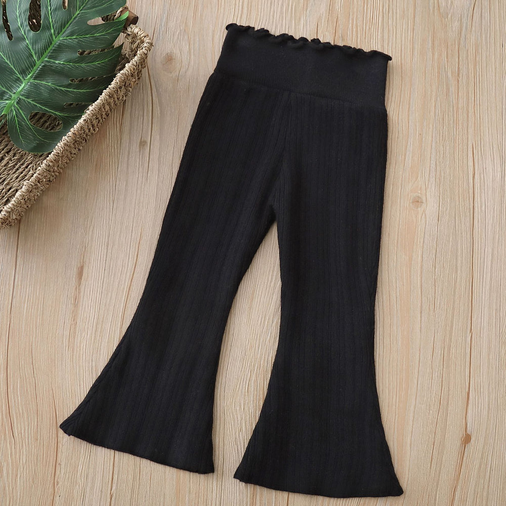 autumn new knitted wide-leg pants korean style boys' and girls' woolen trousers casual long pants