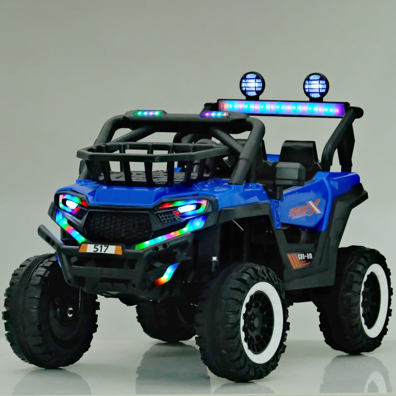 New children's electric car four-wheeled off-road vehicle large seated baby boy and girl toy remote control electric car