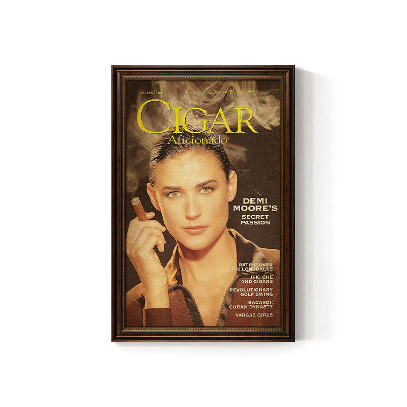 Cigar bar hanging painting American retro beautiful woman bar KTV box wall decoration painting industrial style tobacco and alcohol shop mural