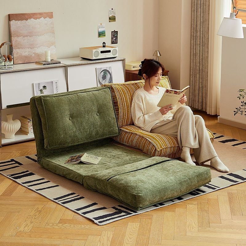 Lazy sofa can lie down and sleep in the living room balcony foldable tatami sofa bed for long sitting without fatigue single small sofa