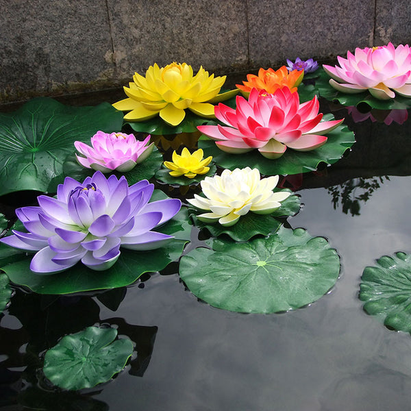 Simulation EVA lotus lotus leaf, family simulation lotus decorative fish tank ornament immortal flower manufacturer wholesale