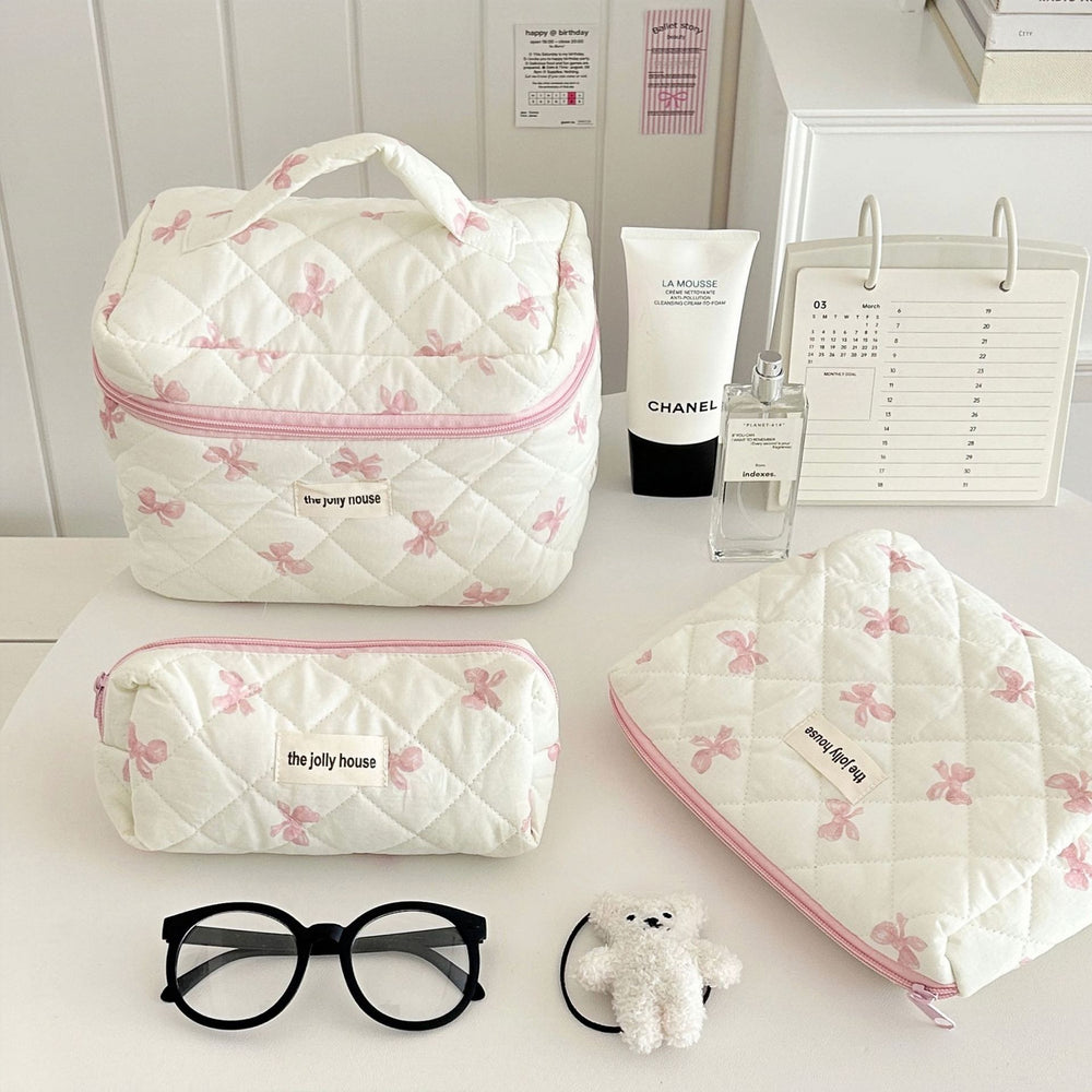 Rustic floral makeup bag - large capacity cosmetic organizer, portable handheld toiletry bag, makeup pouch for students