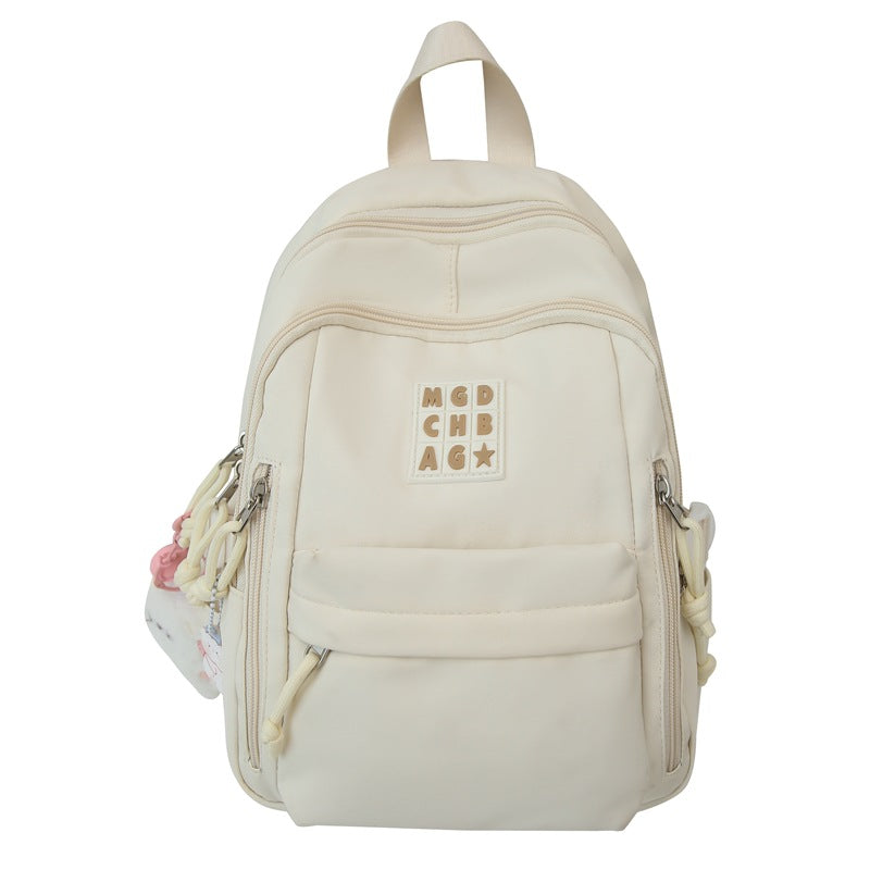 Backpack Simple Women's Leisure Large Capacity Travel Backpack Female Junior High School Student High School Student School Bag Male