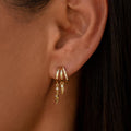 Moissanite earrings for women, tassel long style, full diamond water drop, stylish trend, sweet and cool style earrings manufacturer