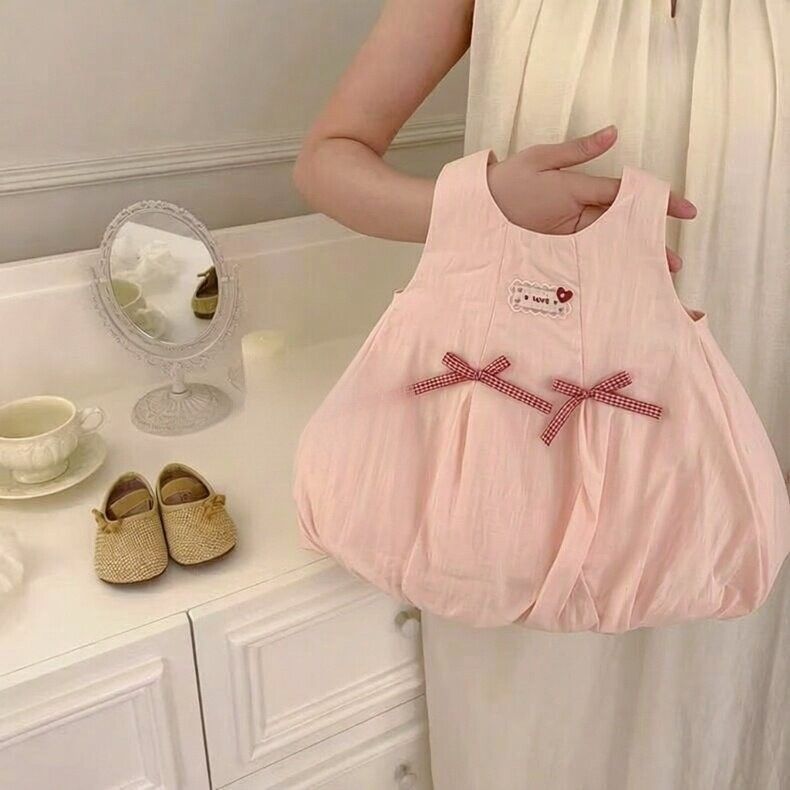 Baby dress sleeveless vest one year old clothes baby summer style one year old dress one year old princess dress small children's clothes