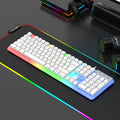 Li-mag t25 mechanical feel keyboard and mouse combo - wired metal keycap set for gaming, office, and desktop use