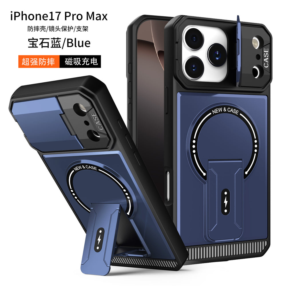 mecha bracket magnetic suction suitable for iphone17promax mobile phone case apple 16 lens bracket cover all-inclusive