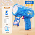 Influencer-approved space bubble machine - 10-hole handheld gatling automatic bubble toy - kids' bubble gun - wholesale for street vendors
