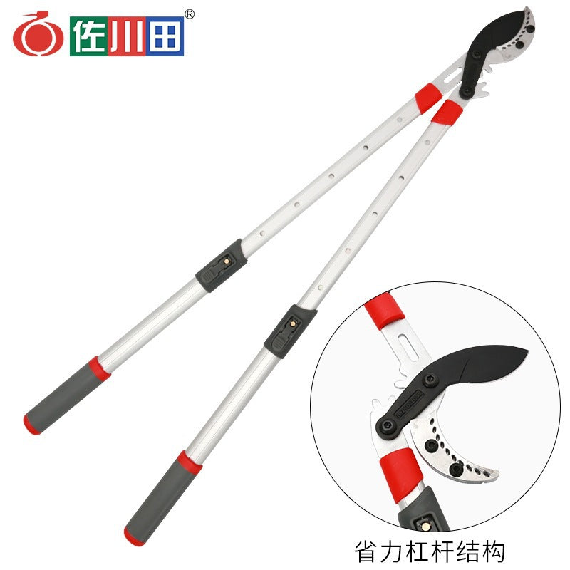 Sakawada 8855 Garden telescopic pruning shears, vigorous shearing, labor-saving rough shears, forging large opening blades