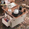 Outdoor camping storage box table all-in-one foldable large capacity car storage box multifunctional camping storage foldable table