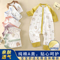 Baby heattech pajamas baby anti-kick quilt infant one-piece boneless romper pure cotton type a split leg sleeping bag