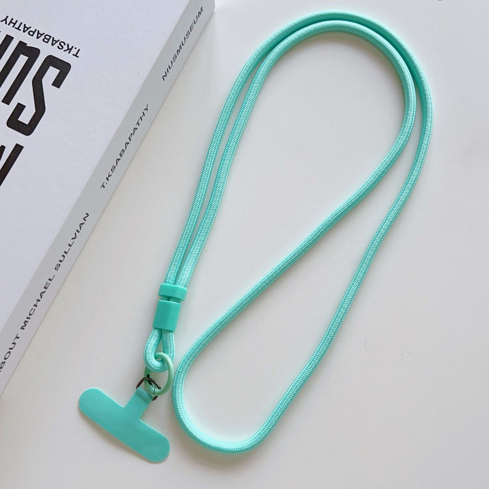 Adjustable buckle pure color mobile phone lanyard cross-body halter dual-purpose nylon rope woven strong and durable anti-lost anti-fall
