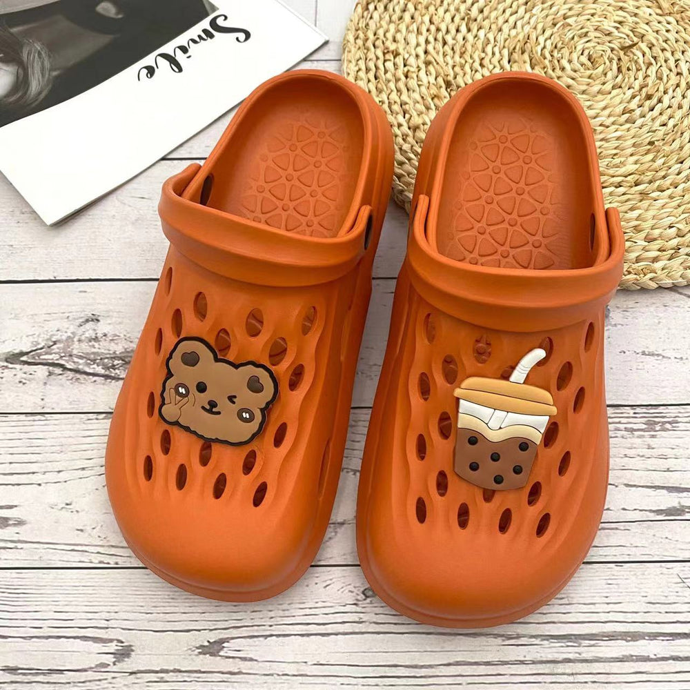 New arrival crocs cute girl fashion student outwear toe shoes summer beach sandals and slippers couple shoes for men