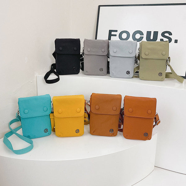 Summer summer niche simple nylon cloth small bag women 2025 new casual fashion messenger bag mobile phone bag