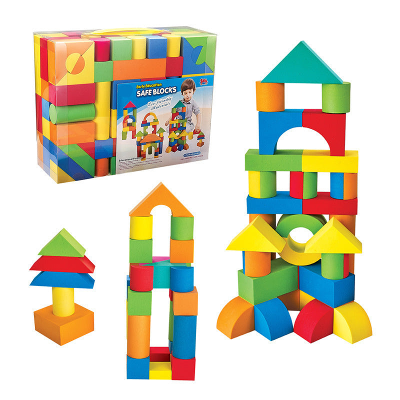 Cross-border export kindergarten activity area colorful EVA foam building block bricks building block soft brick sponge toys