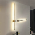 Minimalist light luxury linear wall sconce - bedroom bedside, living room background wall, simple nordic style for hallway, aisle, hotel, and restaurant lighting