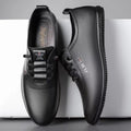 2025 new versatile men's leather shoes - soft sole business casual loafers - perfect for work, security, and dad shoes - wholesale available