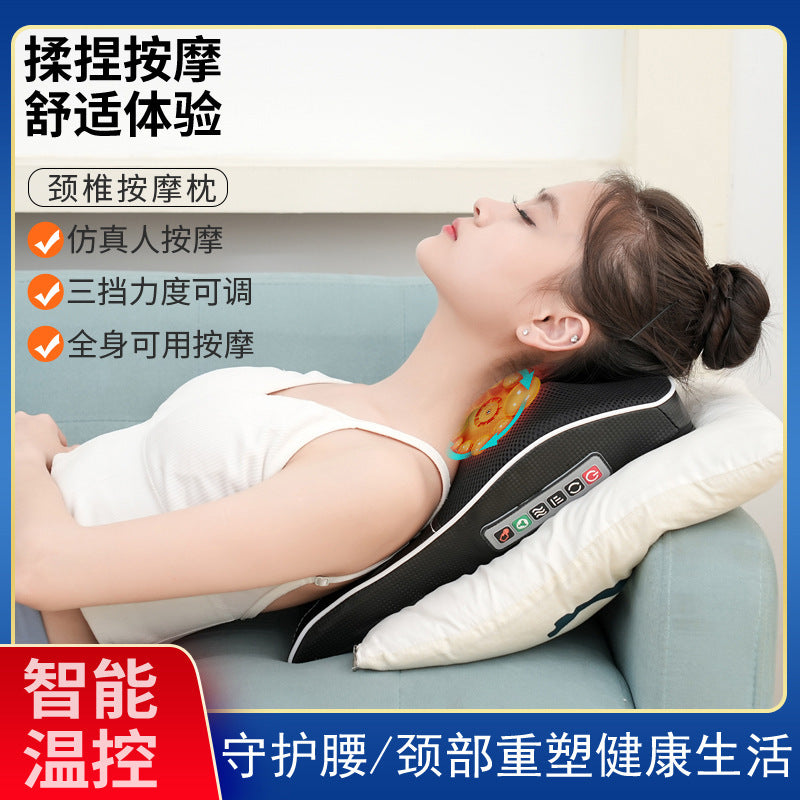 Vietnam cross-border neck, cervical, and lumbar massager - heated car seat cushion, lumbar pillow, shoulder magnetic therapy