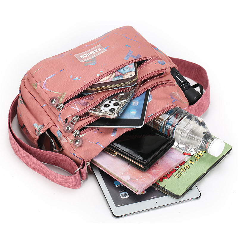 New multi-compartment shoulder bag Macaron mother bag light and casual large-capacity multi-functional messenger bag women's bag