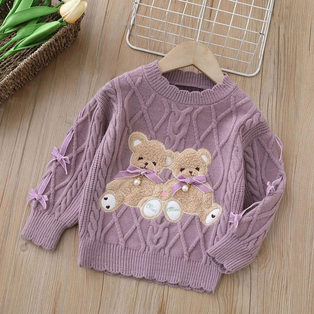 Kids' sweater  autumn/winter new cartoon thickened baby girl knit sweater korean style knitted top