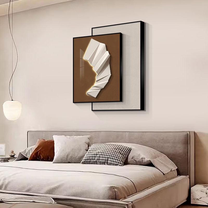 Light luxury modern room bedroom decorative painting abstract art superimposed master bedroom bedside painting creative 2025 new