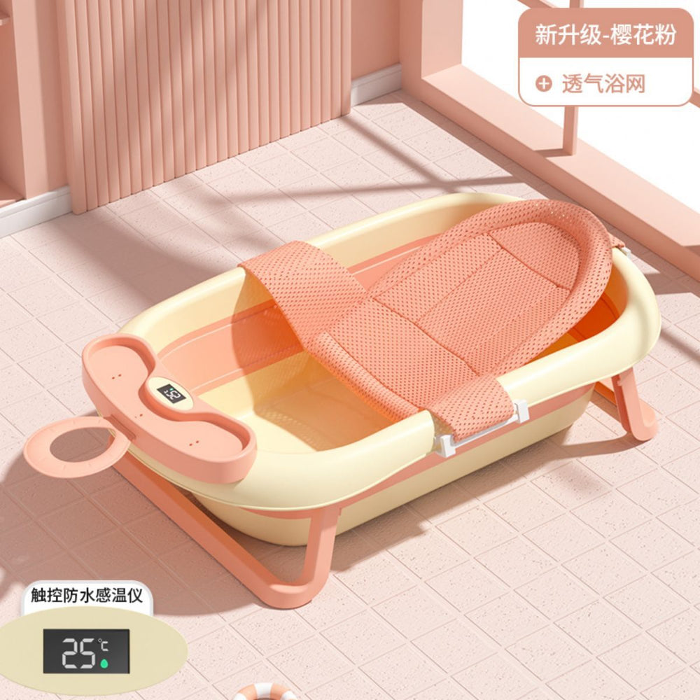 Baby temperature-sensitive bathtub, foldable baby bathtub, newborn infant bath bucket, toddler sit-up bathtub
